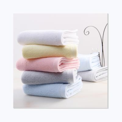 China New Plain 32s Child Safe Cotton Thickened Soft Absorbent Face Towel For Spa Hotel Home for sale