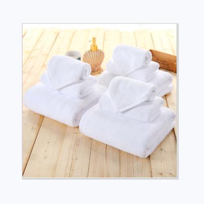 China Amazon Hot Sale QUICK DRY Customizable Logo White 100% Cotton Bath Towels Set For Hotel Bath Home for sale