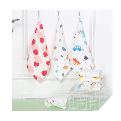 China Hot Selling 5pcs Six-Layer Baby Towel Saliva Absorbent Clean Set Child Safe Cotton Seersucker for sale