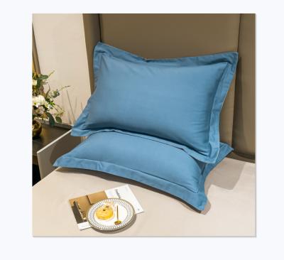 China Anti-Static Drop Shipping A Pair Of 100S Pure Color Double-sanded Bed Sleep Pillow Cases Cotton for sale