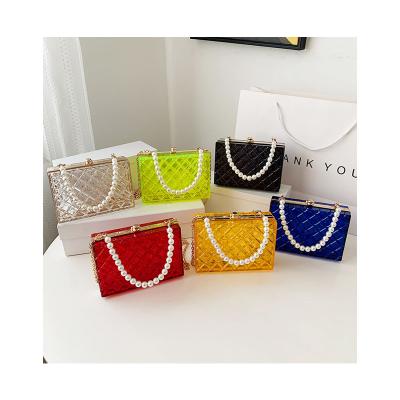 China New Large Capacity PVC Ladies Bead Box Bag Handbag Shoulder Bag Dinner Bag For Women for sale