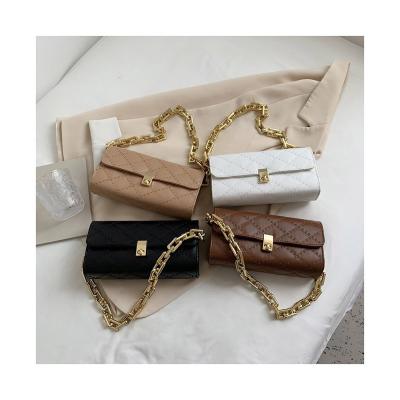 China 2021 new fashion armpit soft PU bags women's shoulder handbag women's chain purse ladies for sale