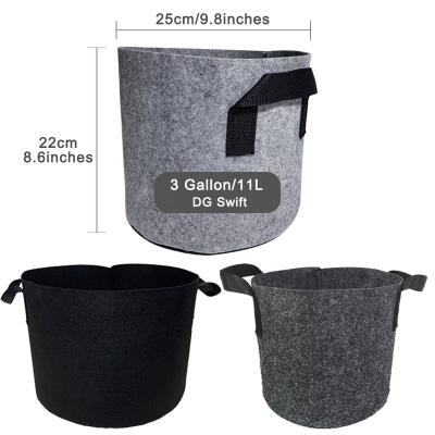 China Wholesale BSCI 3 Gallon Cloth Pots Grow Bags Felt Plants Flower Pots Nursery Growing Indoor Plant Container Fruit Bag Planting Bags for sale