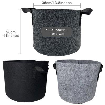 China BSCI Wholesale Non Woven Fabric Grow Bag 5 Flower Pots 3 Pack 5 7 10 15 20 Gallon 300G Weight Fabric Garden Pots Felt Plant Grow Bags for sale