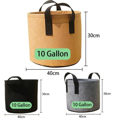 China Fast Delivery Non-Toxic Planting Bag Garden Hydraulic Growing Pots 10 Gallon Fabric Pots Grow Bags Planter Pot For Vegetable Flowers Potato for sale