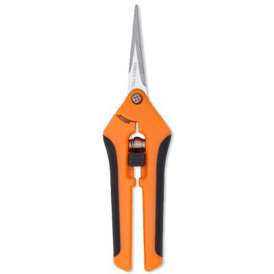 China Anti-Slip Handle Shears with Curved Blades Hand Pruning Gardening Tips Coated Precision Steel Blades Pruner Garden Scissors Tool Shears for sale