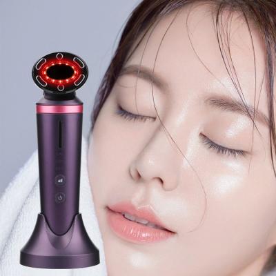 China Skin Tightening Hot Free Sample High Quality Home Beauty Device RF EMS Unique Face Massager for sale