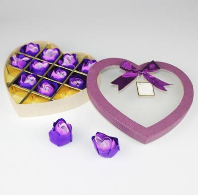 China Handmade Top Sale Heart Shape Flower Gift Box With Clear PVC Window for sale