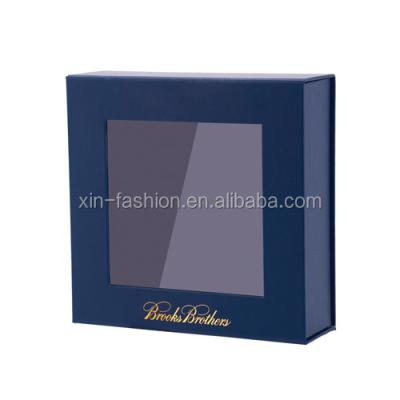 China Handmade Luxury Logo Cardboard Display Box With Clear Window for sale