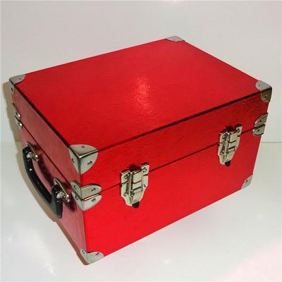 China High Grade Large Capacity Handmade Cardboard Storage Suitcase Box With Metal Handle for sale