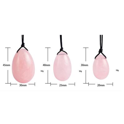 China Natural Tightening Jade Pink Crystals Kegel Exercise Yoni Egg For Women Vaginal Vaginal Care for sale