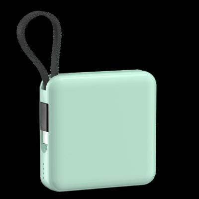 China Convenient Hot Selling Portable Ultra Thin 10W Cable Built-in Power Banks Battery Charger Power Bank Supply for sale