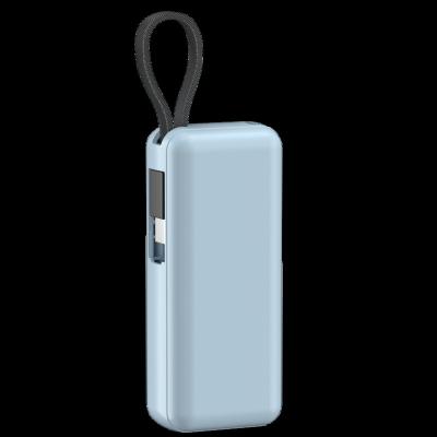 China Convenient Fashion New Product Mini Lovely 5000mah Built-in Cable Smartphone Power Bank For Outdoor for sale