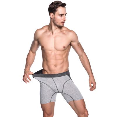 China Long Version Anti-Static Cotton Boxer Briefs Mid Waist Solid Briefs For Man Plus Size Underwear for sale