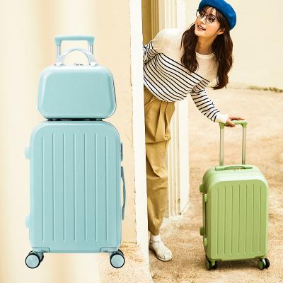 China Fashion ABS PC Lugagge Bag 12+20' Travel Luggage Sets Best Cost Travel Bags With One Make Up Bags for sale