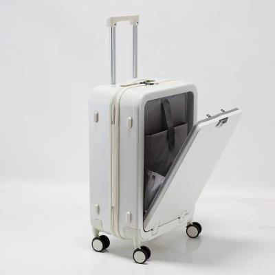 China 2023 New Fashion Factory Price Wholesale ABS Front Open Zipper Suitcase Luggage Travel Trolley Case Bag Sets for sale