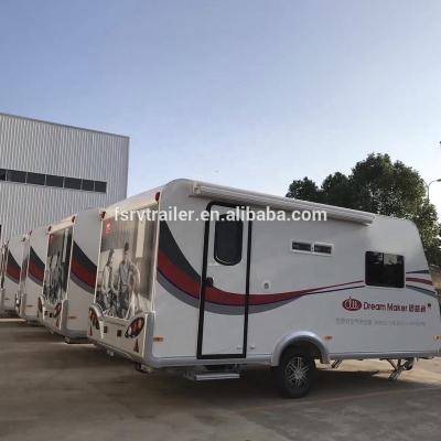 China 2020 Travel Trailer Camper Trailer On The Road Toy Transporter With Cabinet for sale