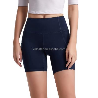 China Summer Breathable Lightly 5 Point Elastic Yoga Fitness High Waist Pants, Use Quick Drying Tight Boxers And Cycling Pants for sale