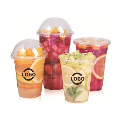 China Customize design to satisfy personal requirements Wholesale Disposable Plastic 16oz 22oz PET Cup With Lid Ice Coffee Cups for sale