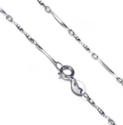 China S925 Pure Silver Simple Simple Thin Twisting Necklace Chain Women Clavicle Necklace Short Jewelry for sale