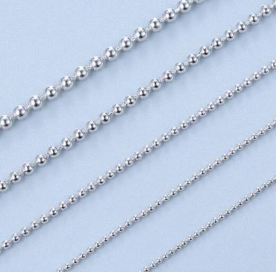 China Factory direct sales 925 fashionable women's korean 925 silver pearl chain silver polishing necklace for sale