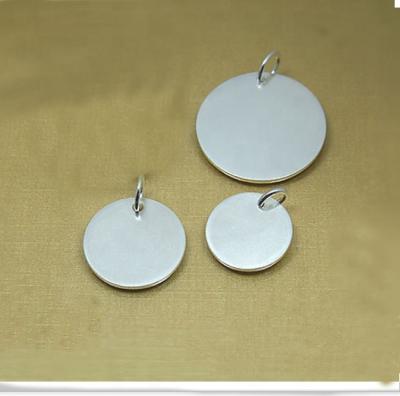 China Wholesale 925 Sterling Silver Classic Custom Engraving Round Pendant for sale