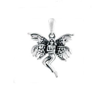 China Silver Color Stainless Steel Angel Charms New Design Wholesale Unique Casting Stainless Steel Angel Girl Pendant for sale