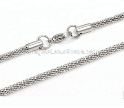 China Hot Popular Stainless Steel Gold And Silver Mesh Chain Necklace for sale