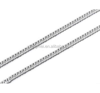 China Stainless Steel 316L Stainless Steel Double Curb Chain Jewelry Chains for sale