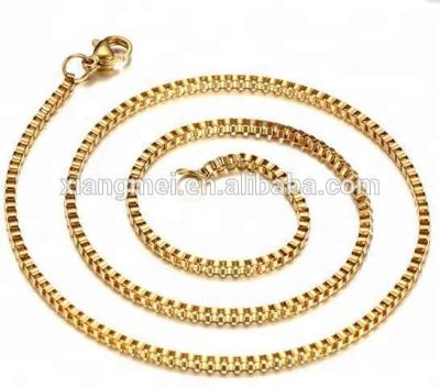 China Fashionable Stainless Steel Gole and Silver Two Tone Chain Necklace for sale