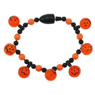 China MuXi Hot Sale Halloween Party LED Pumpkin Light Casual/Sporting Lantern String Luminous Bracelet for sale