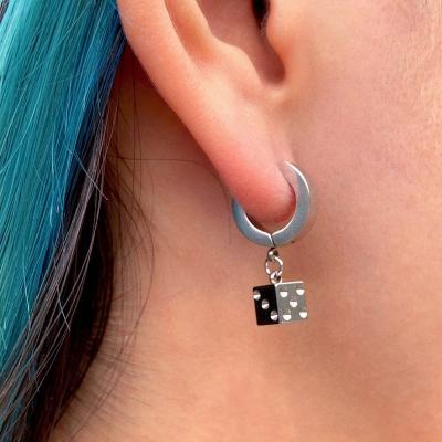 China MuXi HIPHOP Street Rock Style Neutral Metal Dies Stainless Steel Stud Earrings Men And Women Cute Cool Hot Earrings for sale