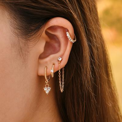 China MuXi European and American fashionable earrings cute and fresh new set earrings alloy temperament personality design for sale