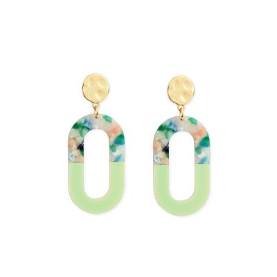 China MuXi 2021 cute and fresh fashion acrylic jewelry piquant retro trend earrings female simple earrings earrings for sale