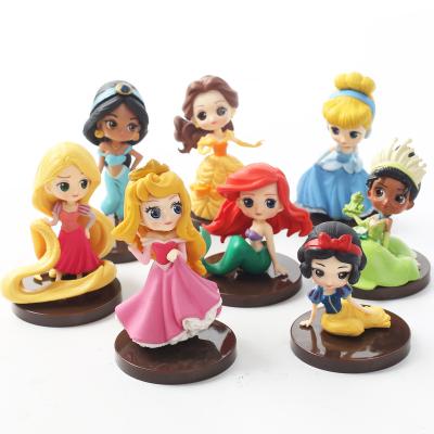 China Toy High Quality 8pcs/set Cartoon Princess Figures Mermaid Bella Action Figure For Kid Gift Cake Toppers Birthday for sale