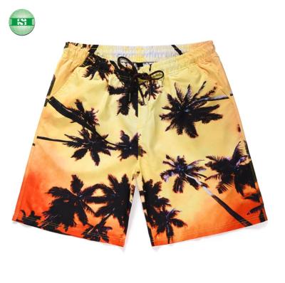 China Men's Board Shorts Hawaii Coconut Palm Tree Print Custom QUICK DRY Beach Shorts for sale