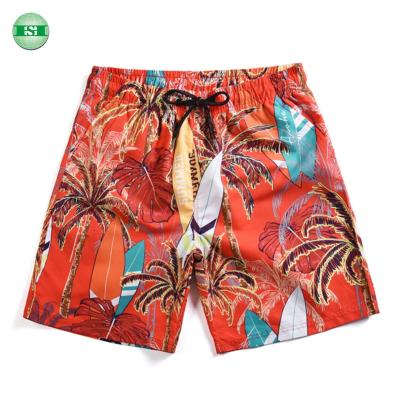 China Custom Made QUICK DRY Floral Print Mens Beach Polyester Short Quick Dry Boys Board Shorts for sale