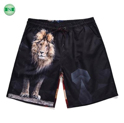 China Customized QUICK DRY printing men's lion beach fashion design short boys board shorts for sale