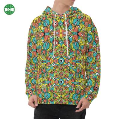 China Customized Male Cartoon Printing Sweatshirt Breathable Polyester Men's Hoodies Pull Over for sale