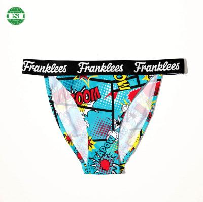 China Custom made women's logo brand brand waistband sublimation printing breathable panties thong for women for sale