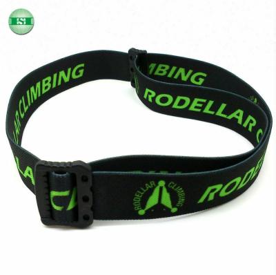 China HSHB044 Sustainable Customized Printed Adjustable Elastic Headlamp Band Strap for sale