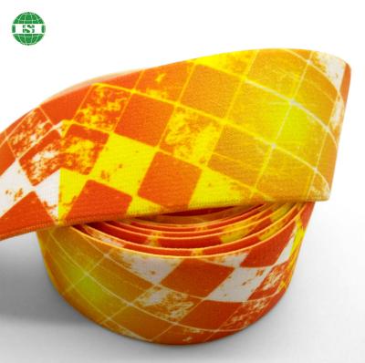 China Custom elastic band elastic graphic printed stretch tape 2cm 2.5cm 3cm, 3.5cm 4cm 4.5cm 5cm for sale