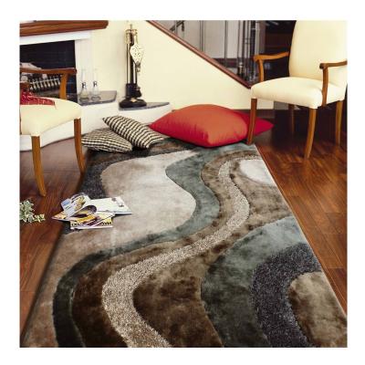 China Machine Made Shaggy Polyester Shaggy Rug 3D Living Room Bed Room Blankets Washable Blankets for sale