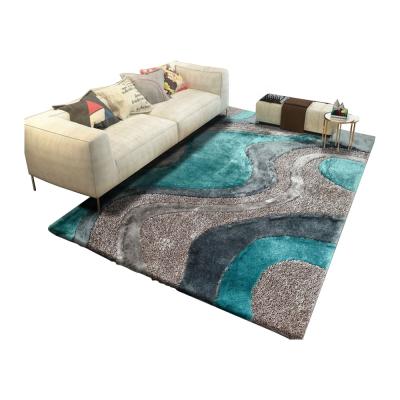 China Washable Shaggy 3D Rug For Home Sofa Carpet Polyester Blankets With Design for sale