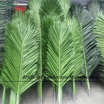 China Garden SJCL - 04 High Quality Manufacture Artificial Palm Leaves, Plastic Artificial Palm Leaves for sale