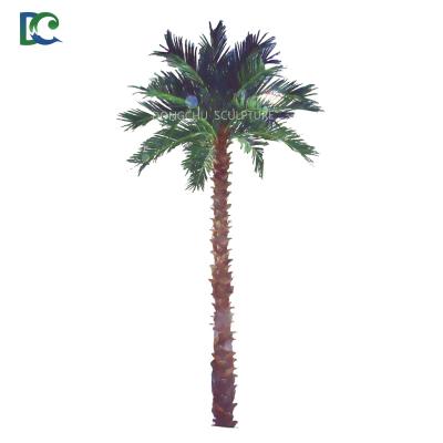 China Real Looking Artificial Fiberglass Palm Tree Trunks For Saudi Central Park Decoration for sale