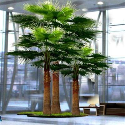 China SJW003 Artificial Decorative Big Tree Real Looking Palm Tree For Indoor Outdoor Hall Decoration for sale