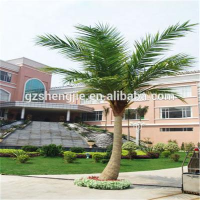 China Garden Decoration Artificial Coconut Palm Tree, Outdoor Bent Trunk Artificial Coconut Tree for sale