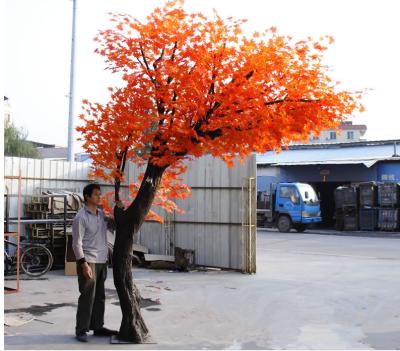 China Red Artificial Plastic Maple Tree Decoration Fake Maple Tree Maple Tree Decoration for sale