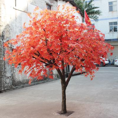 China Artificial Maple Tree Small Red Plastic Maple Tree, Leaf Red Maple Tree for sale